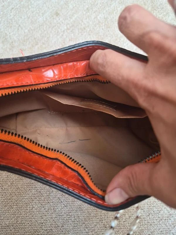 Bolso de mano Hotic naranja efecto cocodrilo vintage Y2K – photo 10